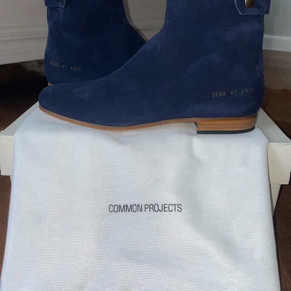 Common Projects X Robert Geller Chelsea Boot w/Zipper Navy Men Eu 41(US8) - Picture 3 of 13